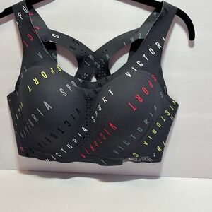 Victoria's Secret Sport Angel Max High Support Sports Bra 34DD Gray Logo